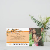 さくらんぼ開花卒業発表（オレンジ） 案内状 (スタンド正面)