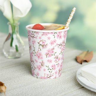 さくらんぼ開花紙カップ 紙コップ