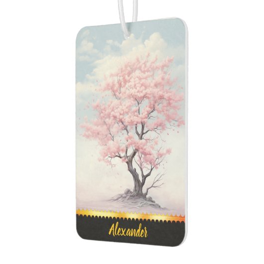 さくらんぼ魅力的の木の車を持って カーエアーフレッシュナー (左)