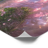 さくらんぼ魅力的の花畑 ポスター (角)