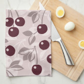 さくらんぼ2と模造して下さい キッチンタオル (四つ折り)