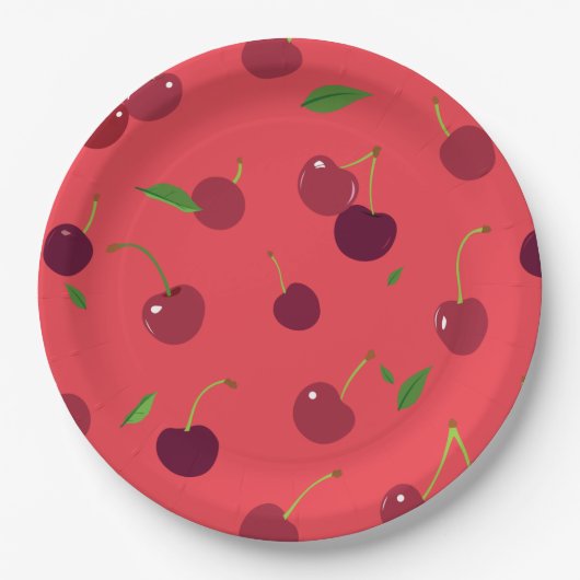 さくらんぼ5 ペーパープレート (正面)