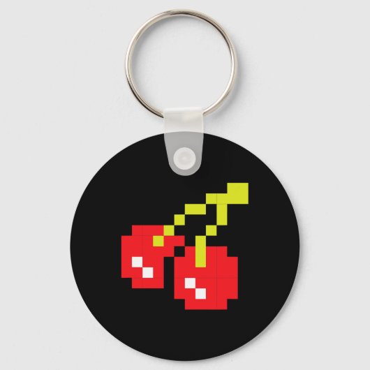 さくらんぼ80sビデオゲームハロウィーン衣装簡単グロ キーホルダー (正面)