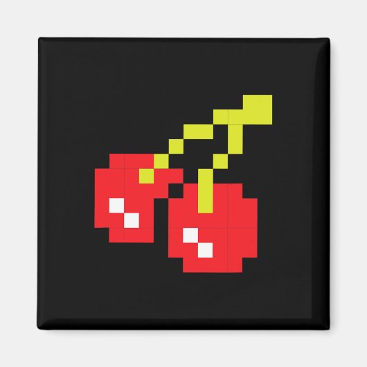 さくらんぼ80sビデオゲームハロウィーン衣装簡単グロ マグネット (正面)