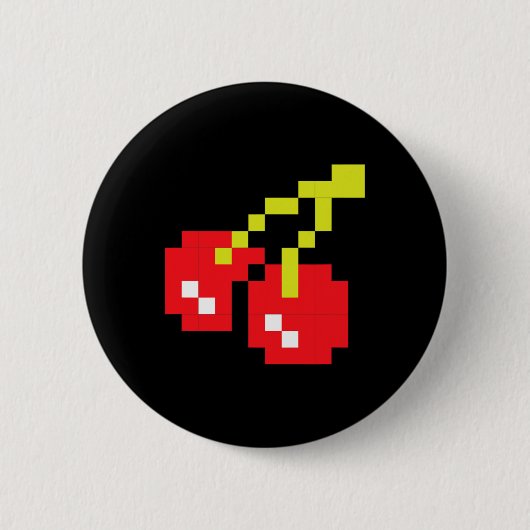 さくらんぼ80sビデオゲームハロウィーン衣装簡単グロ 缶バッジ (正面)