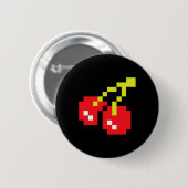 さくらんぼ80sビデオゲームハロウィーン衣装簡単グロ 缶バッジ (正面&裏面)