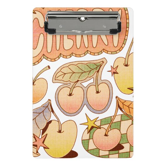 さくらんぼ/さくらんぼイラスト ミニクリップボード (正面)