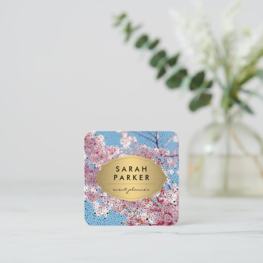 さくらんぼ |イベントプランナー スクエア名刺 (スタンド正面)