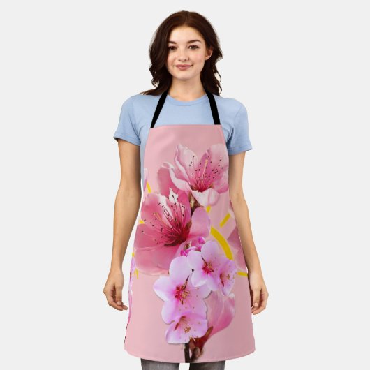 さくらんぼ エプロン (着用した状態)