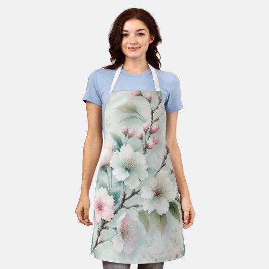 さくらんぼ エプロン (着用した状態)