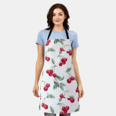 さくらんぼ エプロン (着用した状態)