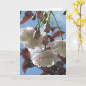 さくらんぼ カード (黄色い花)