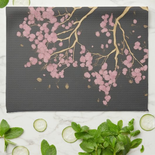 さくらんぼ キッチンタオル (折り畳み)