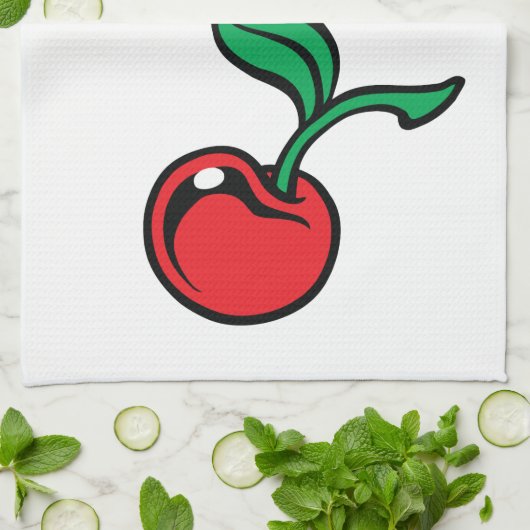 さくらんぼ キッチンタオル (折り畳み)