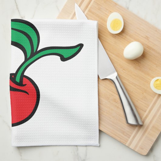 さくらんぼ キッチンタオル (四つ折り)