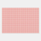 さくらんぼ、ギンガム、点が多い組み合わせ ラッピングペーパーシート (正面2)