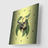 さくらんぼ～ジョルジオガレシオ～植物性果実～ スクエア壁時計 (傾斜)