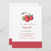 さくらんぼ スイート セレブレーション 招待状 (正面/裏面)