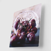 さくらんぼ スクエア壁時計 (傾斜)