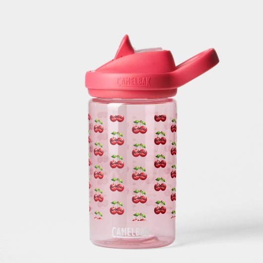 さくらんぼ(スマイリーフェイス) ウォーターボトル (左面)