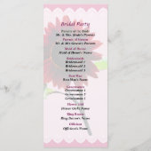 さくらんぼ&チョコレートヒマワリ結婚式 プログラム (裏面)