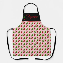 さくらんぼ パーソナライズされた エプロン