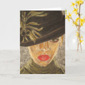 "さくらんぼ"ファインアートグリーティングカード カード (黄色い花)