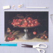 さくらんぼ,フェデ・ガリツィア作の銀コンポート 薄葉紙 (クラフト)
