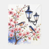 さくらんぼ フリースブランケット (正面)