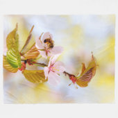 さくらんぼ フリースブランケット (正面(横))