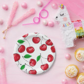 さくらんぼ ペーパープレート (パーティー)