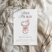 さくらんぼ&ボウマルティーニベビーシャワー 招待状