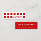 さくらんぼ(モダン正方形) スキニー名刺 (正面/裏面)