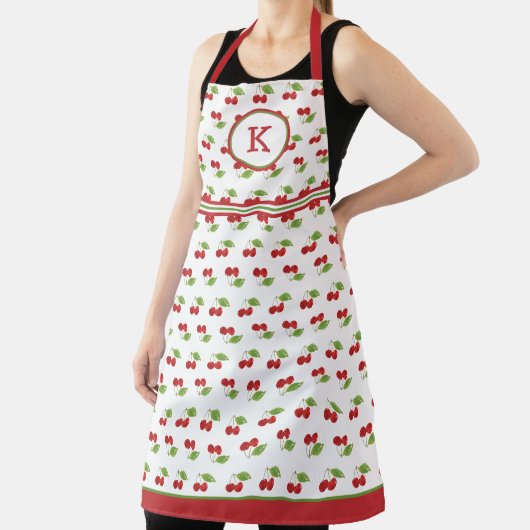 さくらんぼ モノグラムの エプロン (インサイチュ)