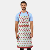 さくらんぼ モノグラムの エプロン (着用した状態)