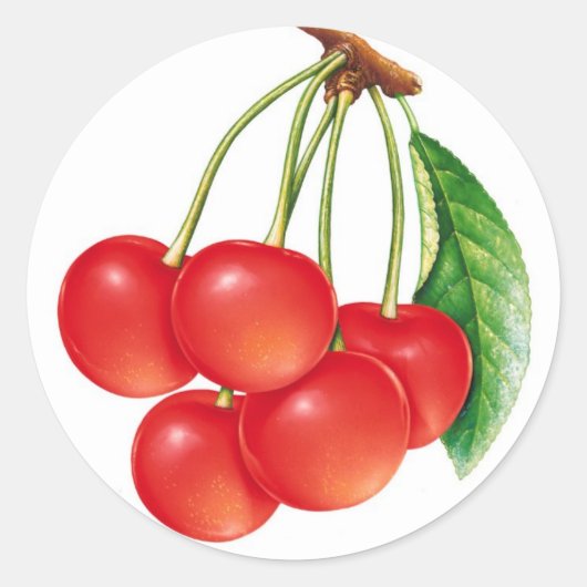 さくらんぼ ラウンドシール (正面)