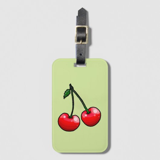 さくらんぼ ラゲッジタグ (正面縦)