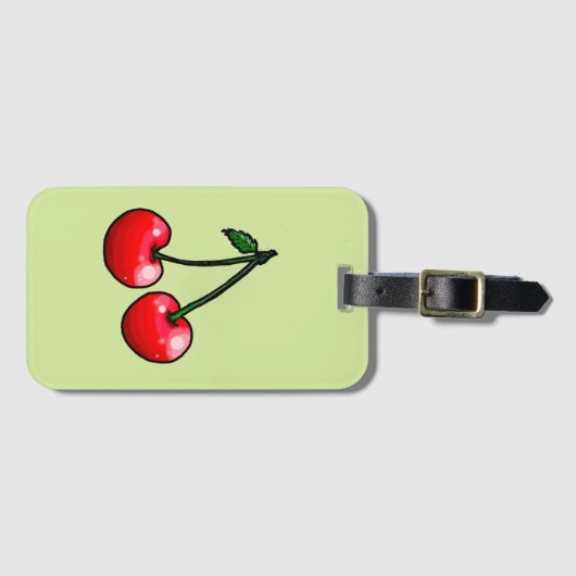 さくらんぼ ラゲッジタグ (正面横)