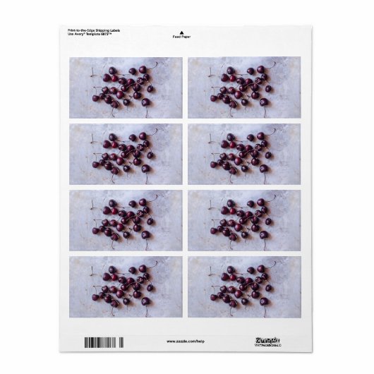 さくらんぼ ラベル (フルシート)