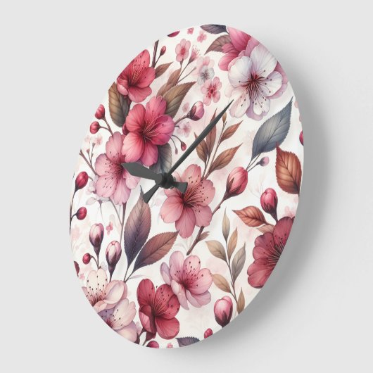 さくらんぼ ラージ壁時計 (傾斜)