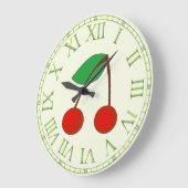 さくらんぼ ラージ壁時計 (傾斜)
