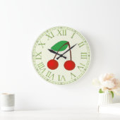さくらんぼ ラージ壁時計 (ホーム)