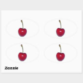 さくらんぼ 楕円形シール (シート)