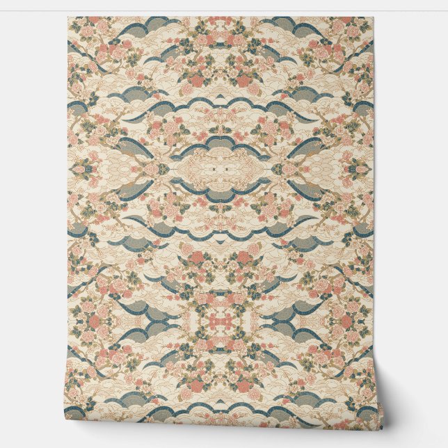 さくらんぼ、漢字（ピンク、ブルー、ゴールデン） 壁紙 (ほどく)