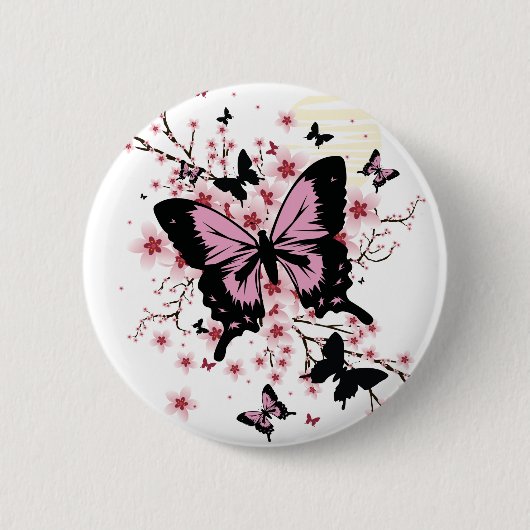 さくらんぼ 缶バッジ (正面)