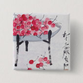 さくらんぼ 缶バッジ (正面)