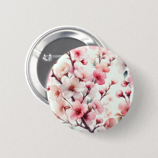 さくらんぼ 缶バッジ (正面&裏面)
