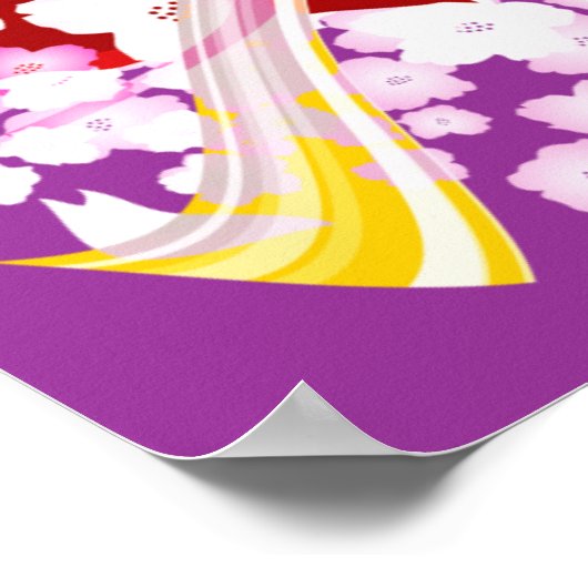 さくらんぼ_花 ポスター (角)