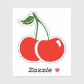 さくらんぼ、赤さくらんぼ シール (シート)