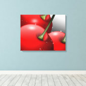 さくらんぼ（露） キャンバスプリント (インサイチュ (ウッドフロア))